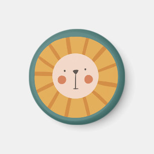 Lion Cute Orange Magnet
