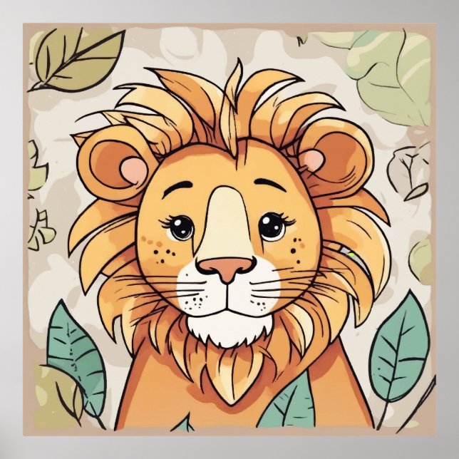Lion cute poster (Front)
