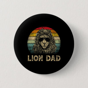 Lion Dad Lion Lovers Daddy Father's Day 6 Cm Round Badge