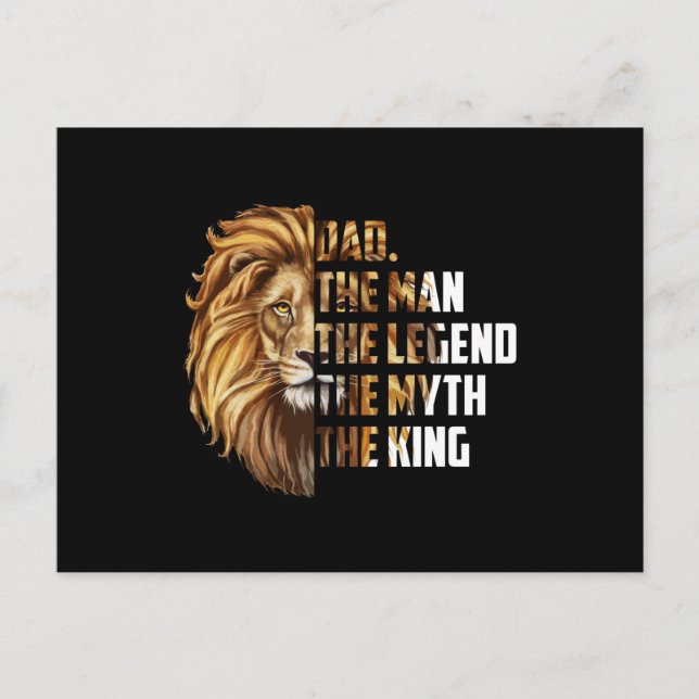 Lion Dad The Man The Legend The Myth The King Postcard (Front)