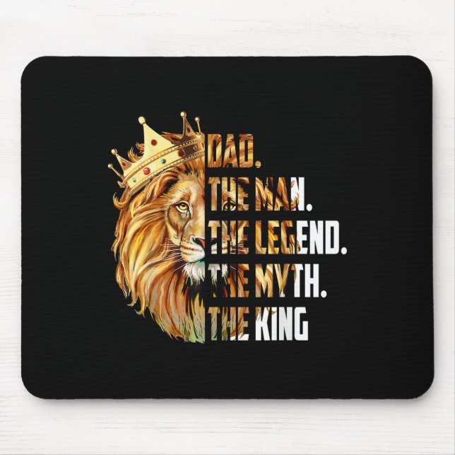 Lion Dad The Man The Myth The Legend Grandpa Fathe Mouse Mat (Front)