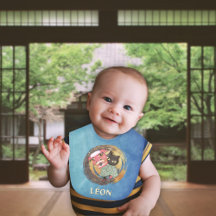 Lion Dance Baby Bib – Black Cat Poilue