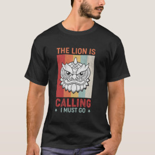 Lion Dance The Lion Is Calling I Must Go Retro Vin T-Shirt