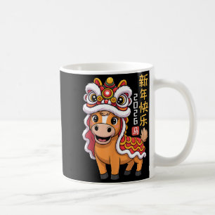 Lion Dance Year Of The Horse 2026 Chinese New Year Coffee Mug