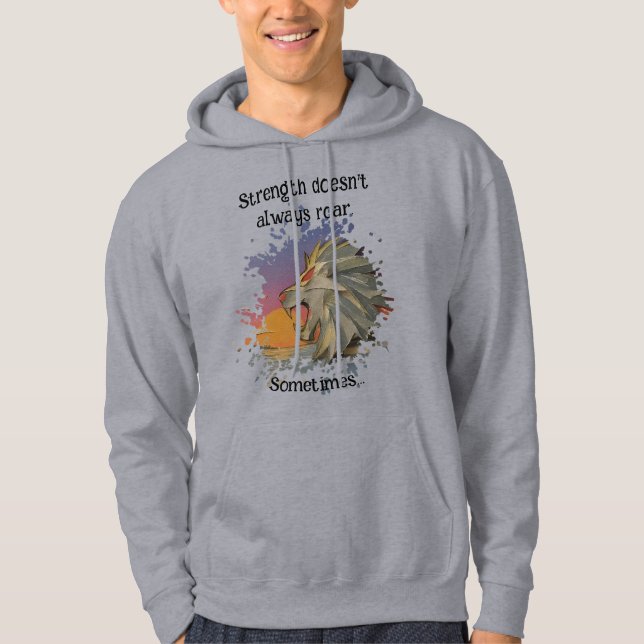 Lion Dawn Papercut Pullover Hoodie (Front)