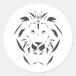 Lion Design Classic Round Sticker