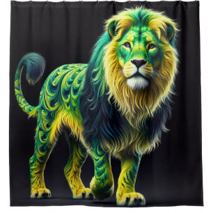 Lion Design Shower Curtain