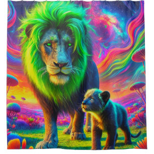 Lion Design Shower Curtain