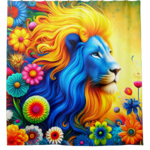 Lion Design Shower Curtain