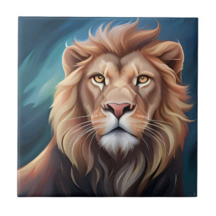 Lion Digital Art Portrait-56556 Tile