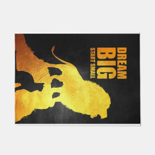 Lion Dream Big Start Small Doormat