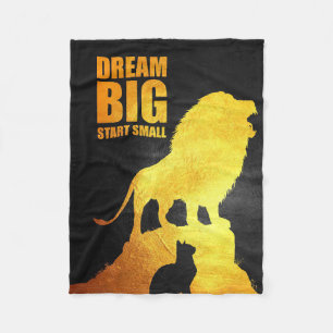 Lion Dream Big Start Small Fleece Blanket