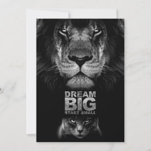 Lion Dream BIG Start Small Invitation