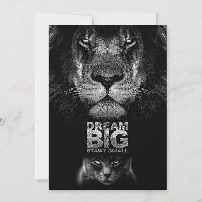 Lion Dream BIG Start Small Save The Date (Front)