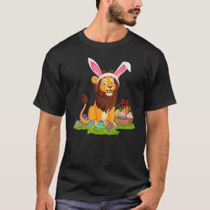 Lion Easter Egg Hunting Bunny Lion Easter Sunday T-Shirt