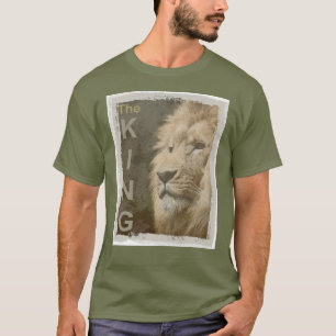 Lion Elegant Modern Fatigue Green Template Basic T-Shirt