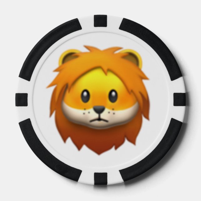 Lion - Emoji Poker Chips (Front)