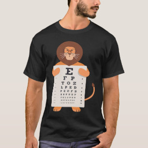 Lion Eye Chart Optometrist T-Shirt