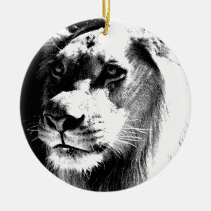 Lion Eyes Ceramic Tree Decoration