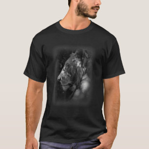 Lion Face Black Wild Leo Cats Animals T-Shirt