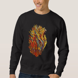 Lion Face Colour Lion King Zoo Animal Sweatshirt