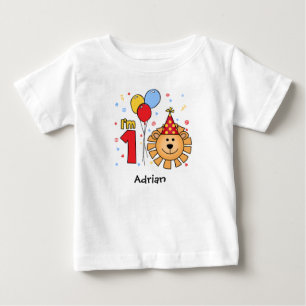 Lion Face First Birthday Baby T-Shirt
