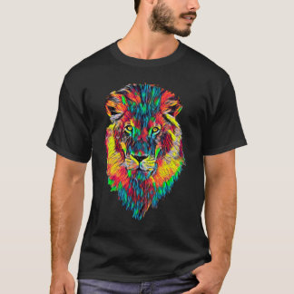 Lion Face Head Portrait Great Boss King Mature T-Shirt