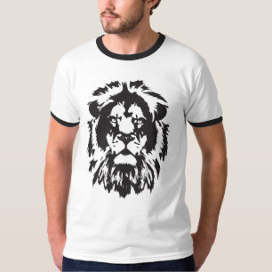Lion face, painted lion, lion head stencil tattoo T-Shirt