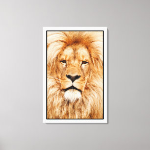 Lion Face Painting Artwork-17335 Canvas Print