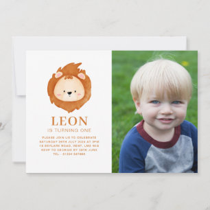 Lion Face Photo Invitation