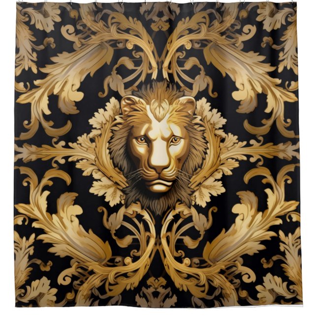Lion Face Shower Curtain (Front)