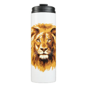 Lion face thermal tumbler