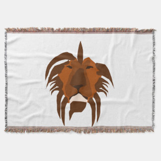 Lion face throw blanket