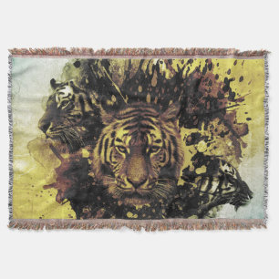 lion face throw blanket