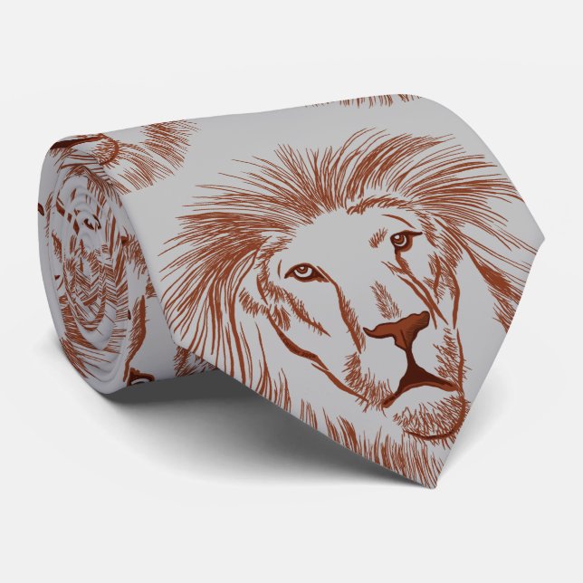 Lion Face Tie (Rolled)