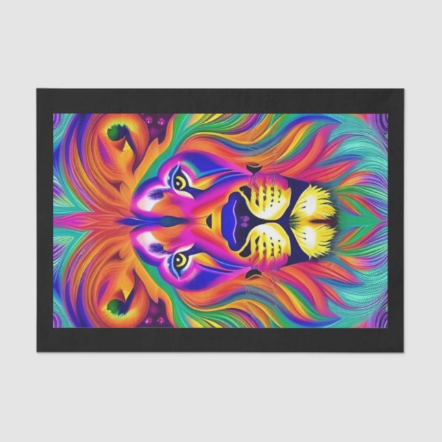 lion face tissue paper (Front)