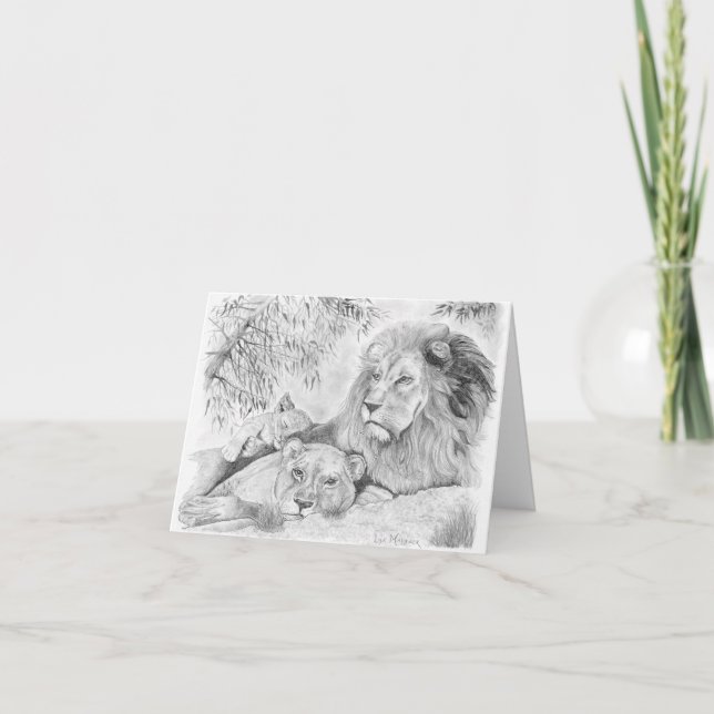 Lion Family Card (Front)