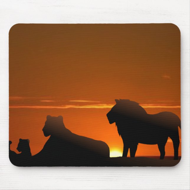 lion family mouse mat (Front)