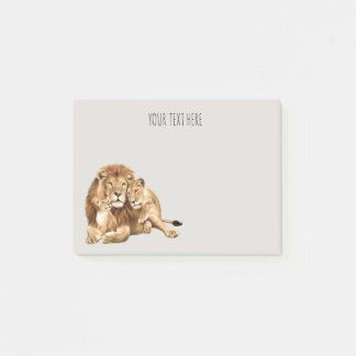 Lion Family Personalised Post It Notes
