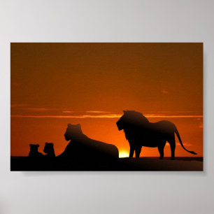 lion family poster