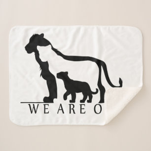 Lion Family Sherpa Blanket