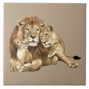 Lion Family Tile