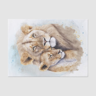 Lion Father Son Daddy Baby Tissue Paper