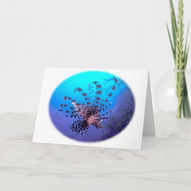 Lion Fish Greeting Card (Front)