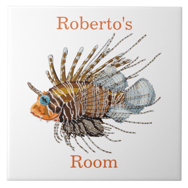 Lion Fish Kids Room  Tile (Front)