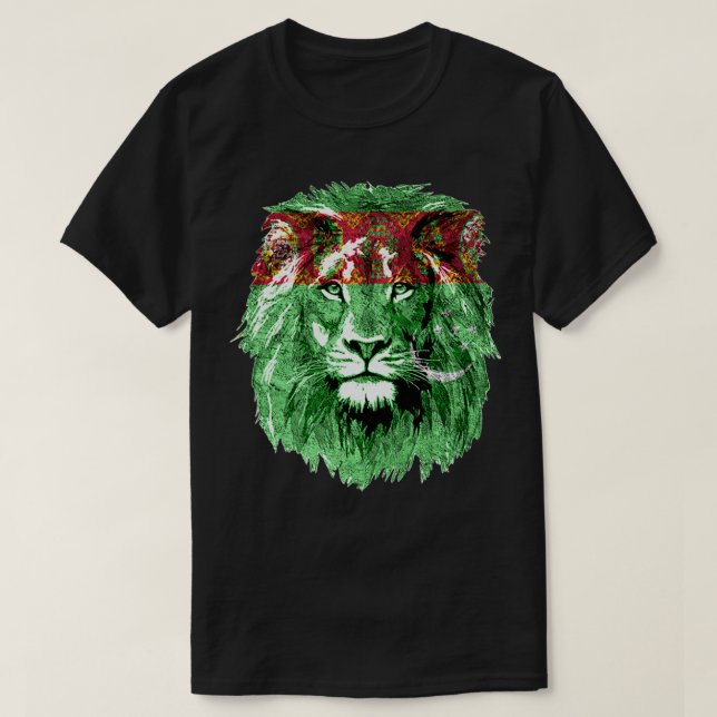 Lion Flag Of Turkmenistan Gift For Turkmenistani F T-Shirt (Design Front)