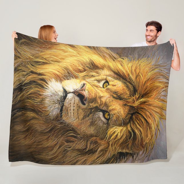 Lion Fleece Blanket (In Situ)