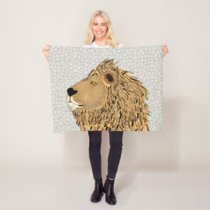 Lion Fleece Blanket