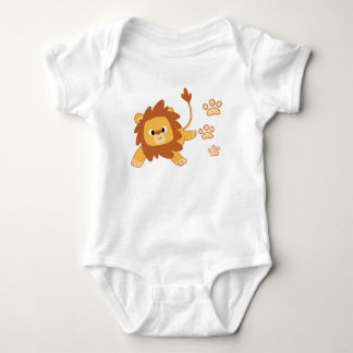 Lion Footprint Baby Jersey Bodysuit