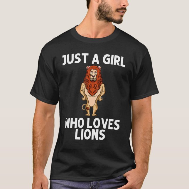 Lion For Girls Kid Lioness Zookeeper Africa Circus T-Shirt (Front)